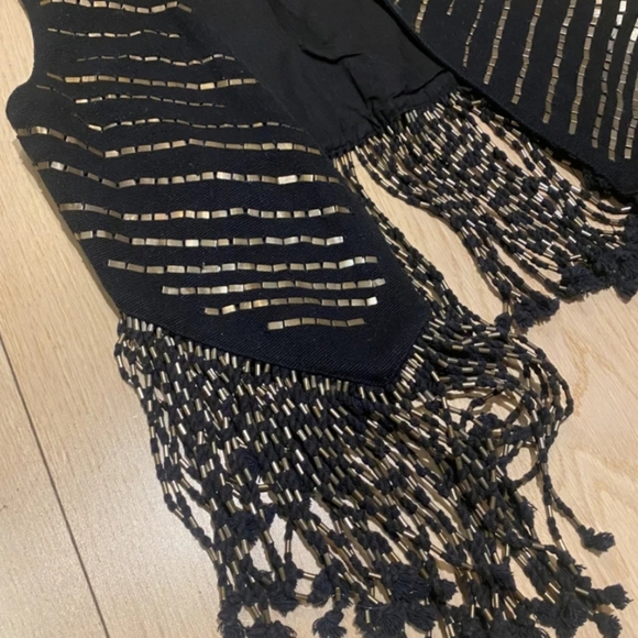 EUC Maje Fringe Fall Vest - Picture 3 of 5